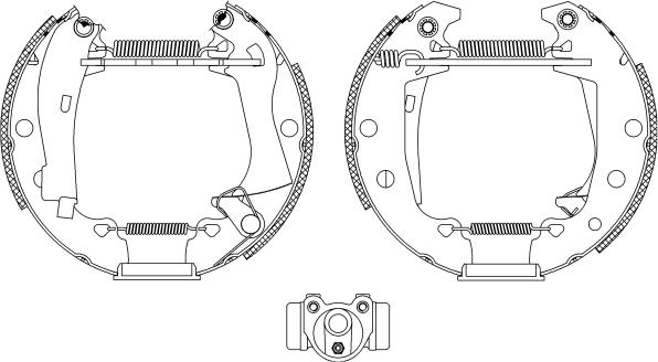 Pagid R0160 - Комплект тормозных колодок, барабанные autospares.lv