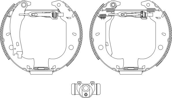 Pagid R0100 - Комплект тормозных колодок, барабанные autospares.lv