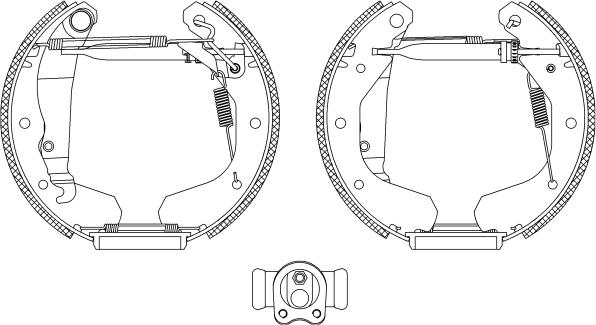 Pagid R0135 - Комплект тормозных колодок, барабанные autospares.lv