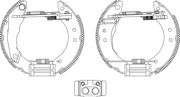 Pagid R0120 - Комплект тормозных колодок, барабанные autospares.lv