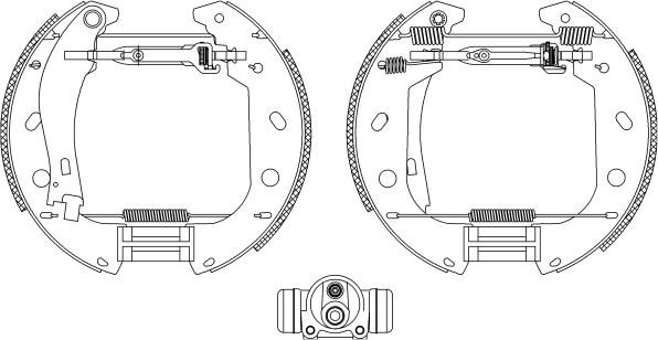 Pagid R0805 - Комплект тормозных колодок, барабанные autospares.lv