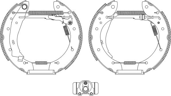 Pagid R0875 - Комплект тормозных колодок, барабанные autospares.lv