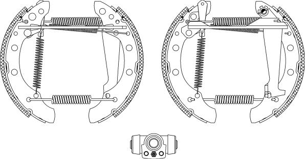 Pagid R0240 - Комплект тормозных колодок, барабанные autospares.lv