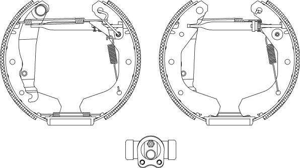 Pagid R0255 - Комплект тормозных колодок, барабанные autospares.lv