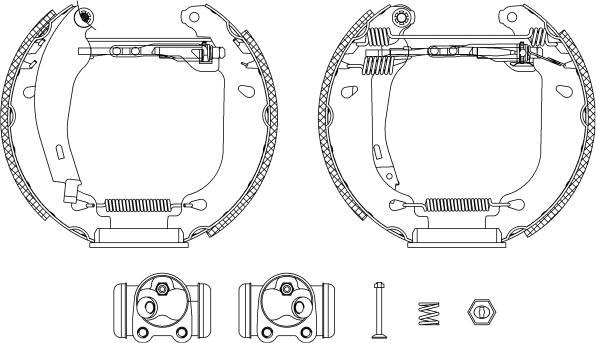 Pagid R0265 - Комплект тормозных колодок, барабанные autospares.lv