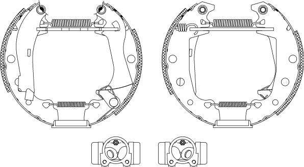 Pagid R0215 - Комплект тормозных колодок, барабанные autospares.lv