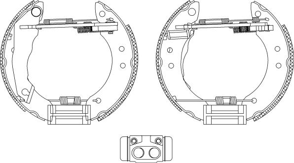 Pagid R0280 - Комплект тормозных колодок, барабанные autospares.lv