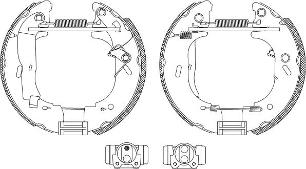 Pagid R1035 - Комплект тормозных колодок, барабанные autospares.lv