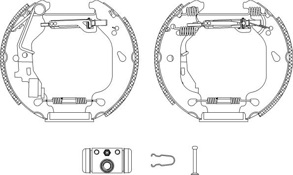 Pagid R1110 - Комплект тормозных колодок, барабанные autospares.lv