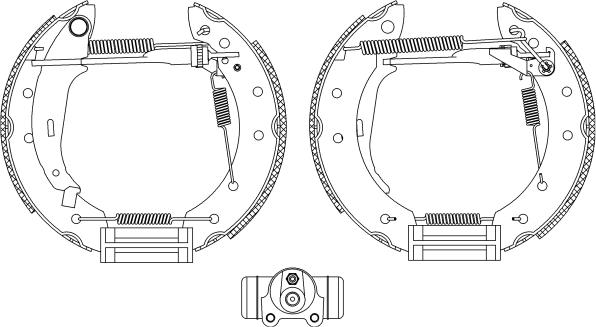 Pagid R1135 - Комплект тормозных колодок, барабанные autospares.lv