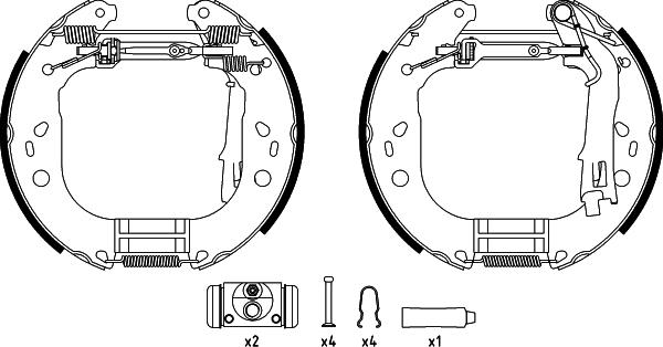 Pagid R1398 - Комплект тормозных колодок, барабанные autospares.lv