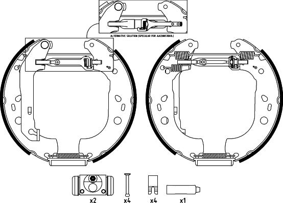 Pagid R1393 - Комплект тормозных колодок, барабанные autospares.lv