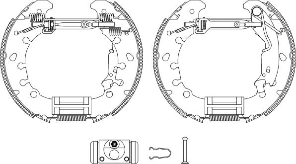 Pagid R1344 - Комплект тормозных колодок, барабанные autospares.lv