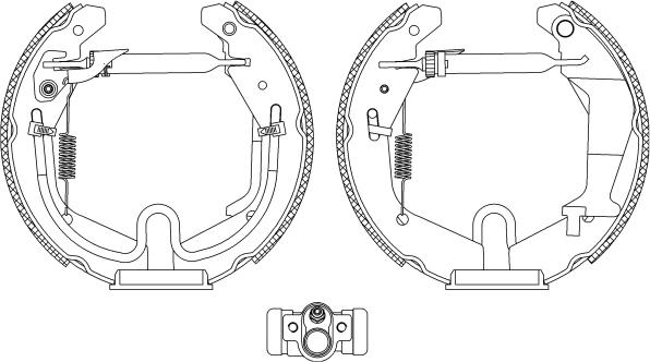 Pagid R1343 - Комплект тормозных колодок, барабанные autospares.lv