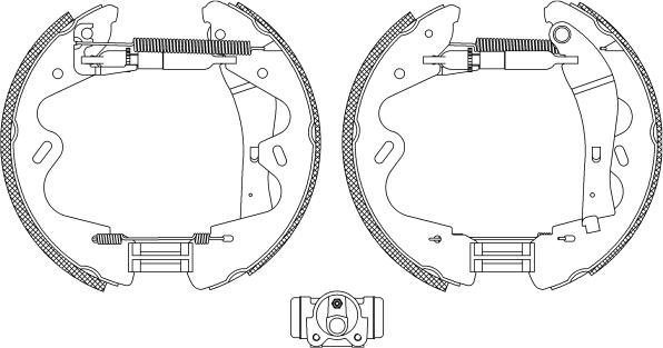 Pagid R1342 - Комплект тормозных колодок, барабанные autospares.lv