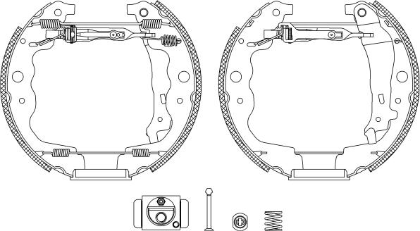 Pagid R1350 - Комплект тормозных колодок, барабанные autospares.lv