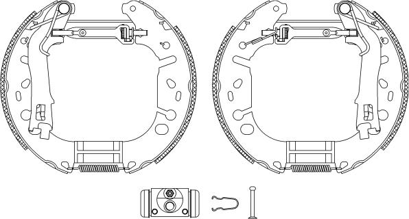 Pagid R1310 - Комплект тормозных колодок, барабанные autospares.lv