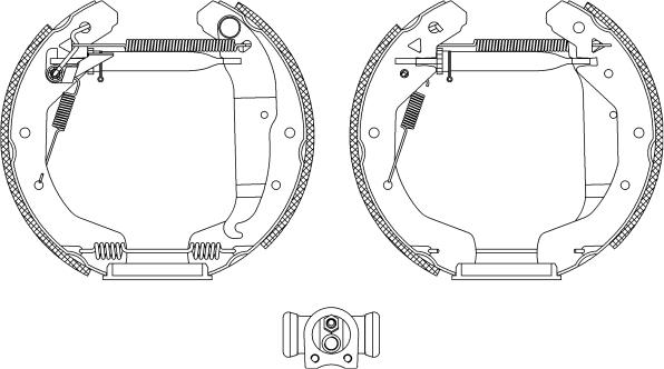 Pagid R1338 - Комплект тормозных колодок, барабанные autospares.lv