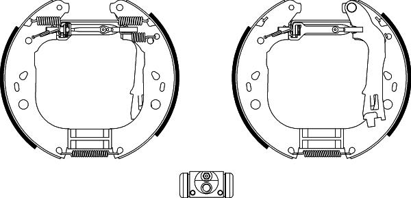 Pagid R1320 - Комплект тормозных колодок, барабанные autospares.lv