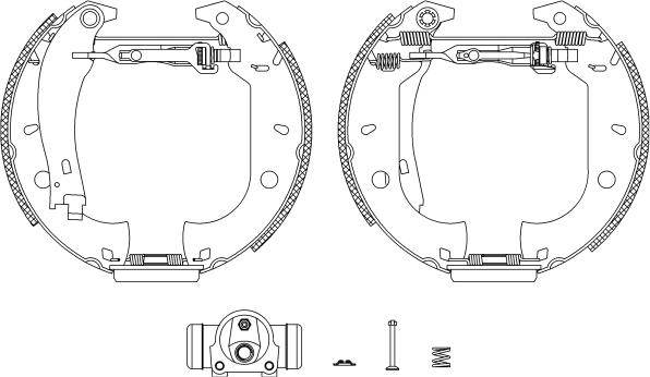 Pagid R1322 - Комплект тормозных колодок, барабанные autospares.lv