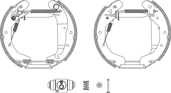 Pagid R1295 - Комплект тормозных колодок, барабанные autospares.lv