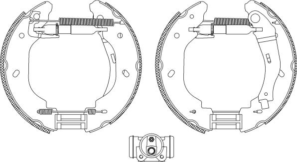 Pagid R1298 - Комплект тормозных колодок, барабанные autospares.lv