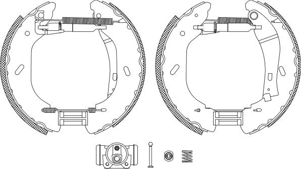 Pagid R1297 - Комплект тормозных колодок, барабанные autospares.lv