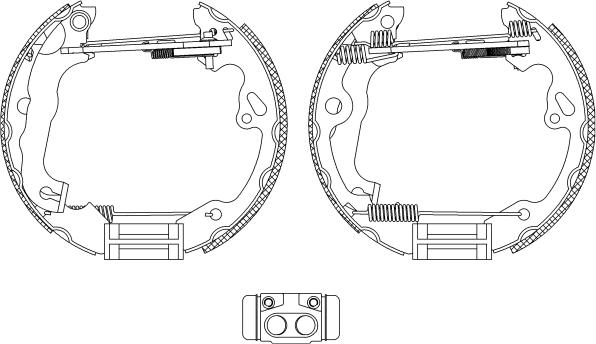 Pagid R1275 - Комплект тормозных колодок, барабанные autospares.lv