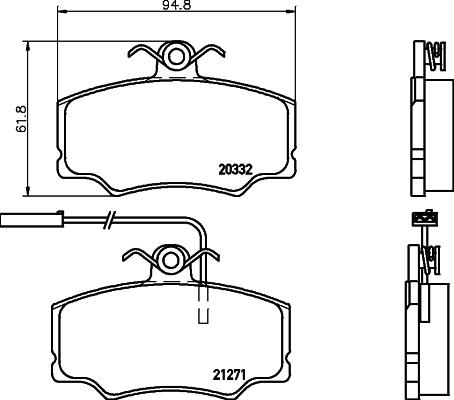 Pagid T5047 - Тормозные колодки, дисковые, комплект autospares.lv