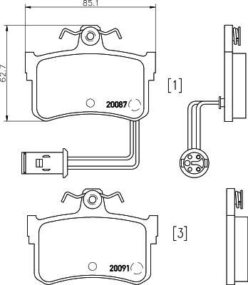 Pagid T5028 - Тормозные колодки, дисковые, комплект autospares.lv