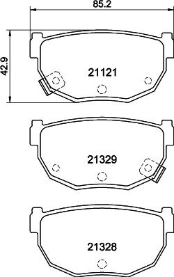 Pagid T0028 - Тормозные колодки, дисковые, комплект autospares.lv