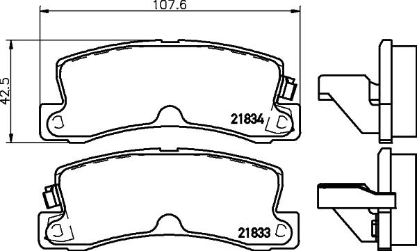 Pagid T0393 - Тормозные колодки, дисковые, комплект autospares.lv