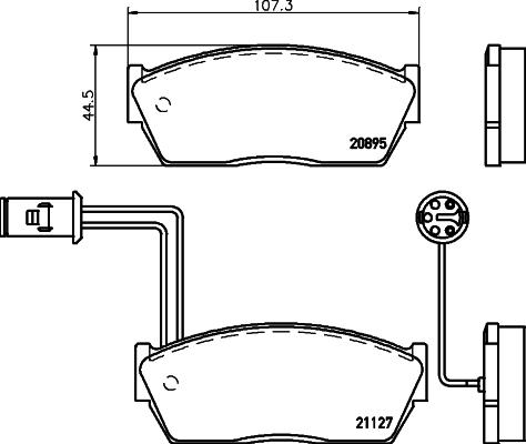 Pagid T0371 - Тормозные колодки, дисковые, комплект autospares.lv