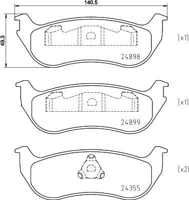 Pagid T1965 - Тормозные колодки, дисковые, комплект autospares.lv