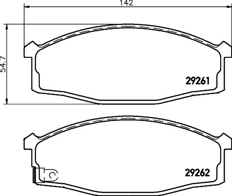 Pagid T1923 - Тормозные колодки, дисковые, комплект autospares.lv