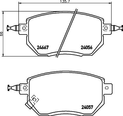Pagid T1425 - Тормозные колодки, дисковые, комплект autospares.lv