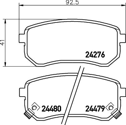 Pagid T1553 - Тормозные колодки, дисковые, комплект autospares.lv