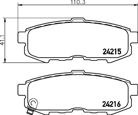 RHIAG 101028 - Тормозные колодки, дисковые, комплект autospares.lv