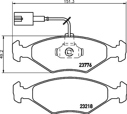 Pagid T1185 - Тормозные колодки, дисковые, комплект autospares.lv