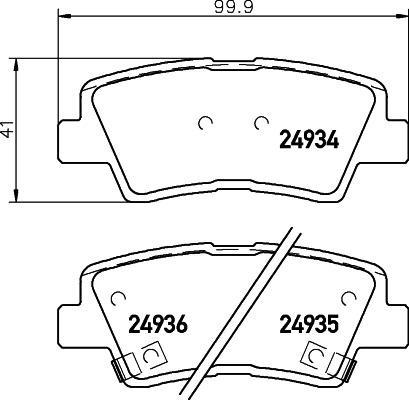 Magneti Marelli J3610406 - Тормозные колодки, дисковые, комплект autospares.lv