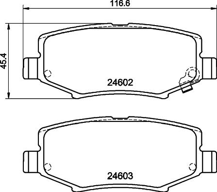 Pagid T1822 - Тормозные колодки, дисковые, комплект autospares.lv