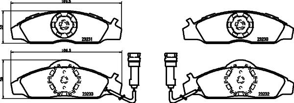 Pagid T1264 - Тормозные колодки, дисковые, комплект autospares.lv