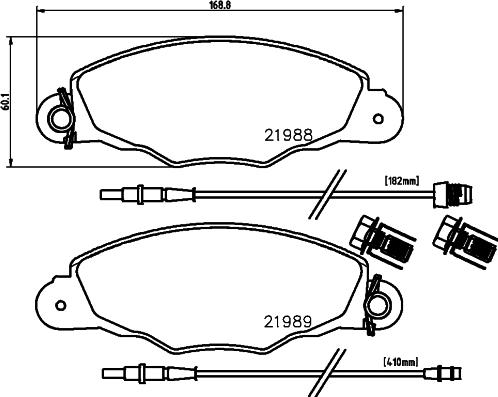 Pagid T1288 - Тормозные колодки, дисковые, комплект autospares.lv