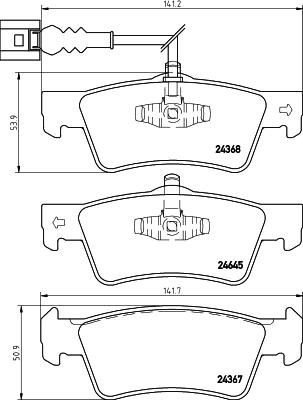 Pagid T1758 - Тормозные колодки, дисковые, комплект autospares.lv