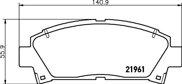 Pagid T3044 - Тормозные колодки, дисковые, комплект autospares.lv