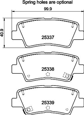 Pagid T3194 - Тормозные колодки, дисковые, комплект autospares.lv