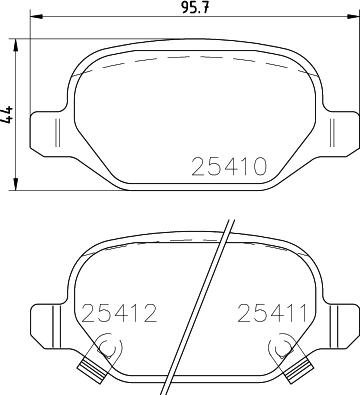 Pagid T2487 - Тормозные колодки, дисковые, комплект autospares.lv