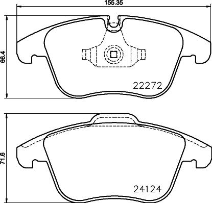 Pagid T2509 - Тормозные колодки, дисковые, комплект autospares.lv