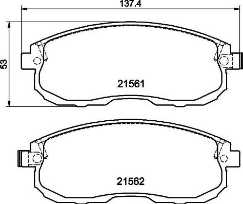 Pagid T2513 - Тормозные колодки, дисковые, комплект autospares.lv