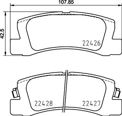 Pagid T2573 - Тормозные колодки, дисковые, комплект autospares.lv